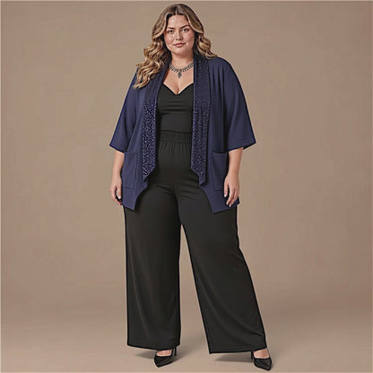 Maxi Spolverino in Georgette e Pajettes Iside