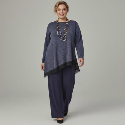 Maxi Maglia Rifinita in Pizzo Cesara