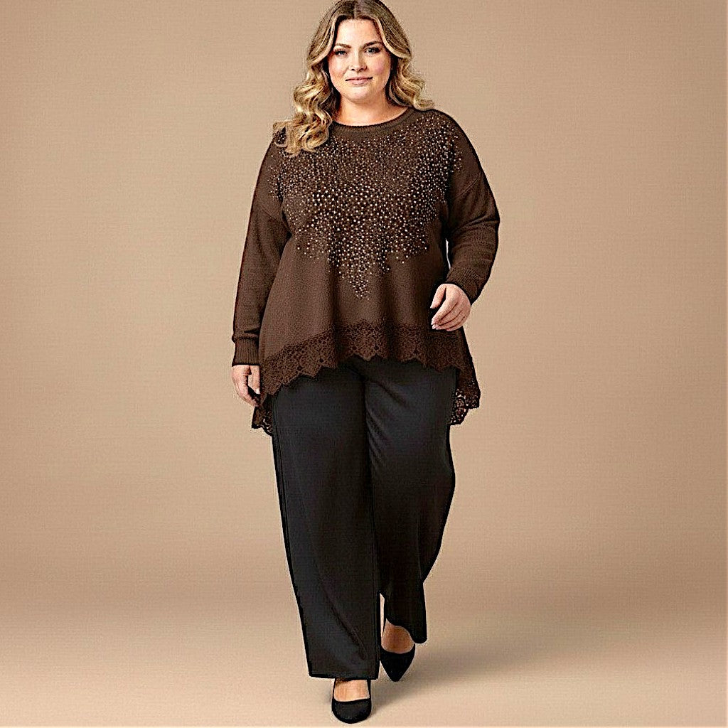 Maxi Maglia Effetto Lana Basilia