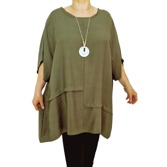 Maxi Maglia Con Collana Ramiza