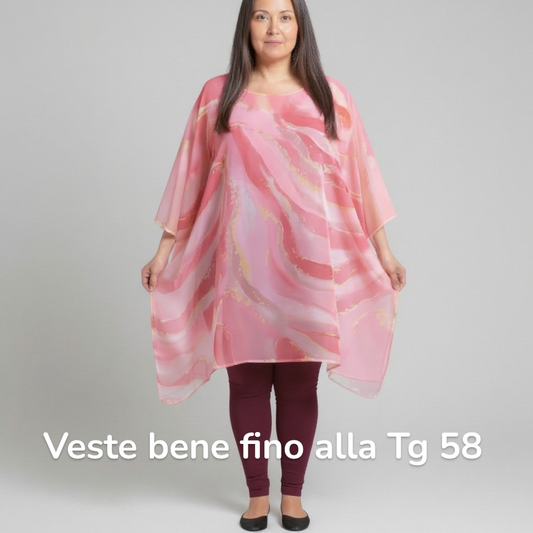 Maxi Maglia Doppia in Tulle e Viscosa Divina