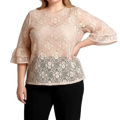 Maxi Maglia Trasparente in Pizzo Elasticizzato Sissi