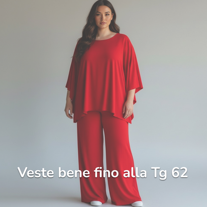 Maxi Maglia in Crepe  Rosy