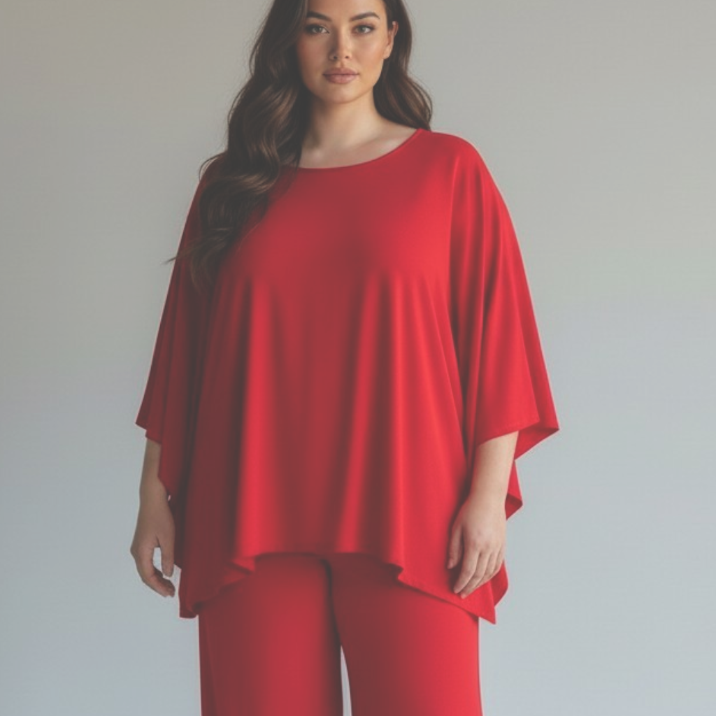 Maxi Maglia in Crepe  Rosy