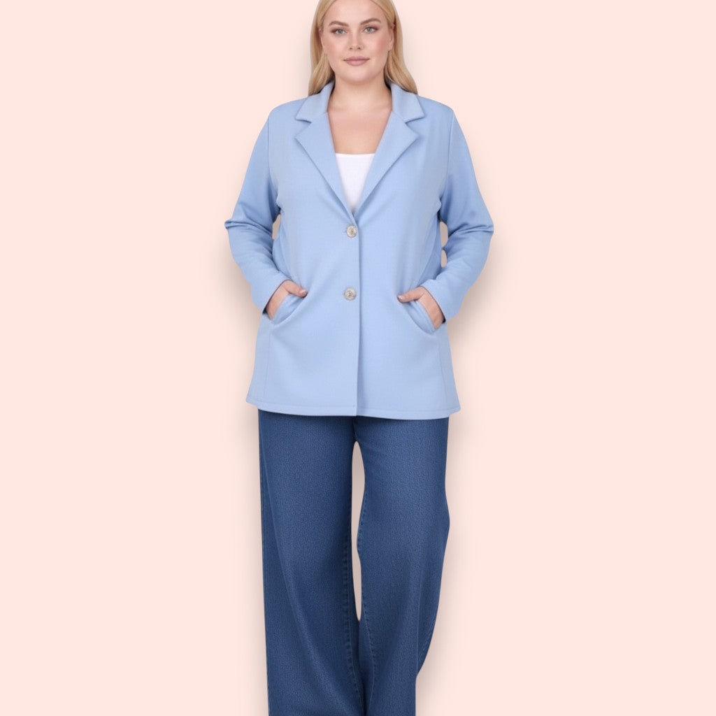 Maxi Giacca 100% Viscosa Elasticizzata Ileana