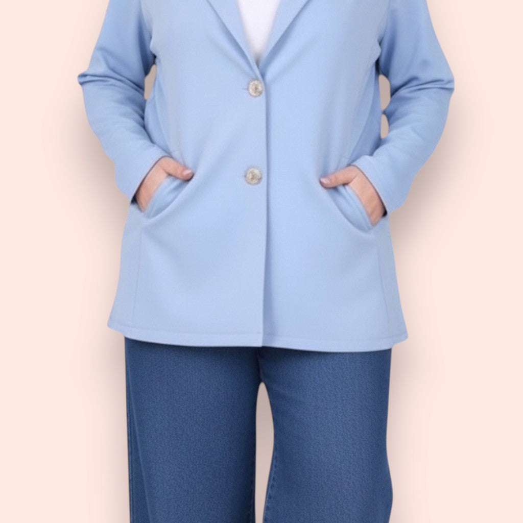 Maxi Giacca 100% Viscosa Elasticizzata Ileana