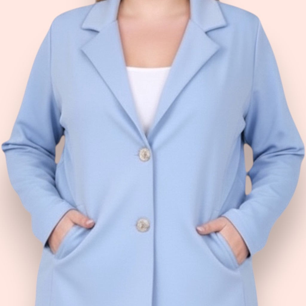 Maxi Giacca 100% Viscosa Elasticizzata Ileana