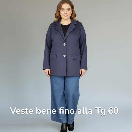 Maxi Giacca 100% Viscosa Elasticizzata Ivette