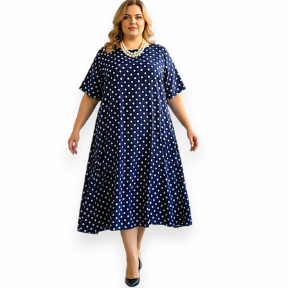 Maxi Abito in Crepe Fantasia Basilico