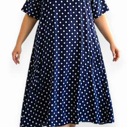 Maxi Abito in Crepe Fantasia Basilico