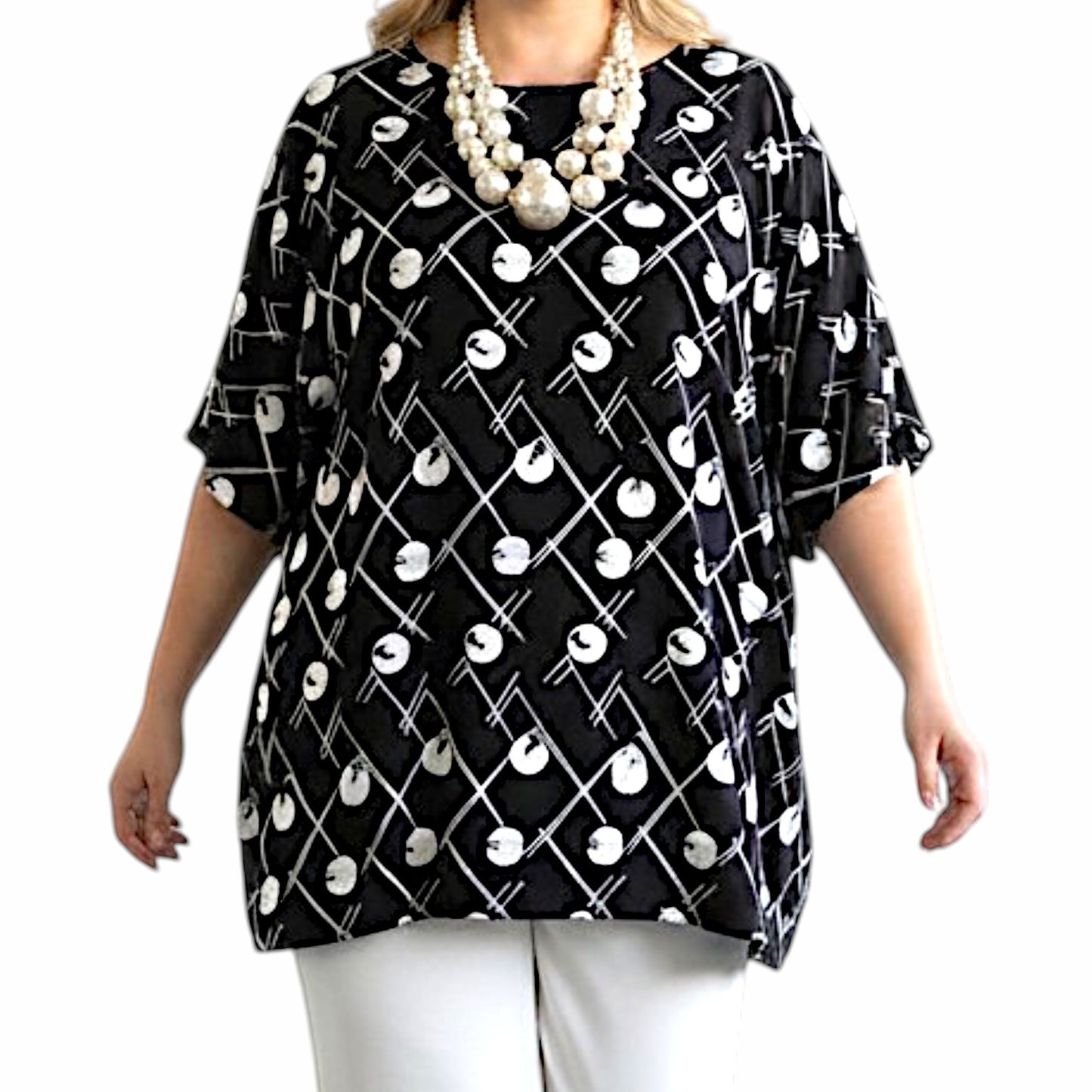 Maxi Maglia  Taglie Forti Elasticizzata Clelia