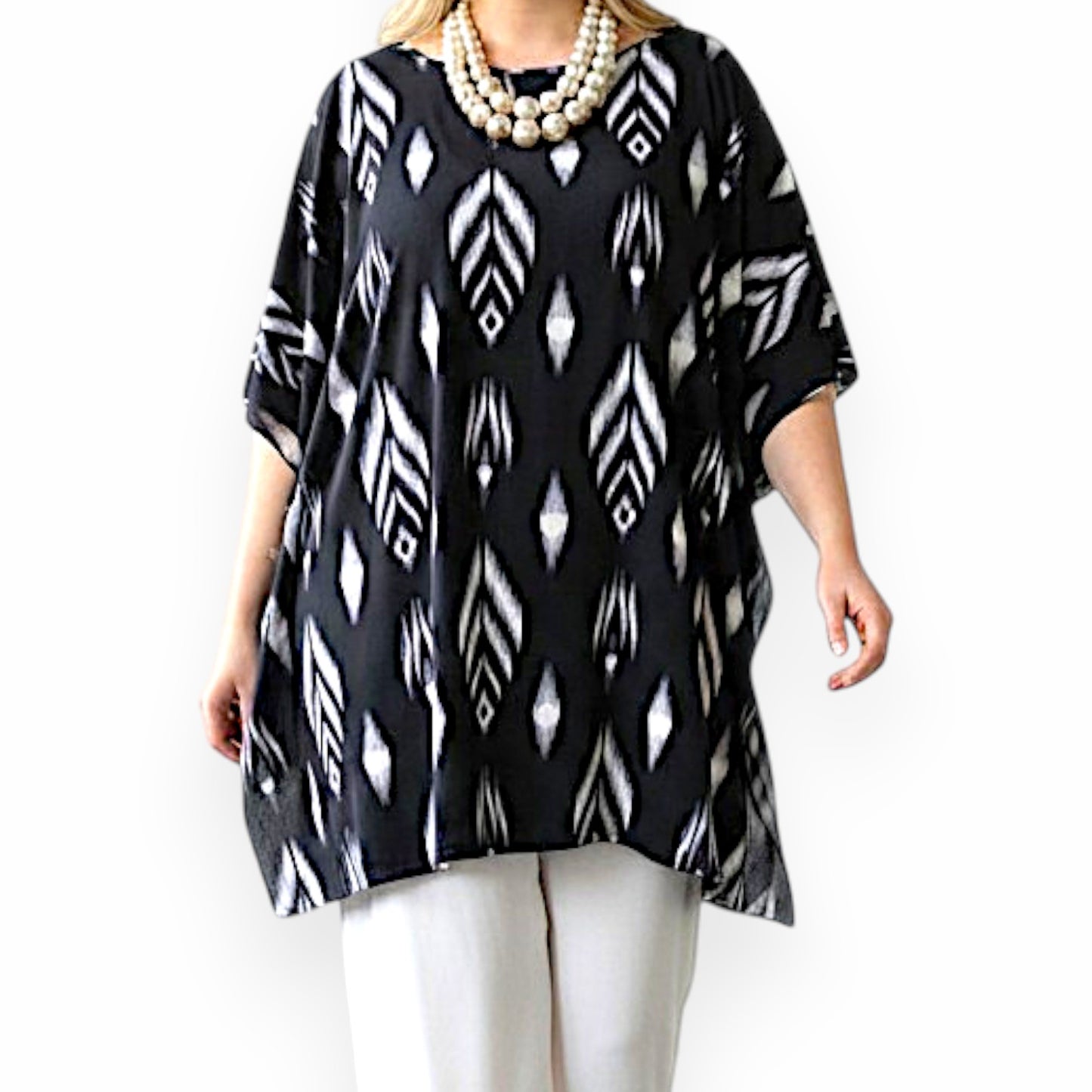 Maxi Maglia  Taglie Forti Elasticizzata Creta