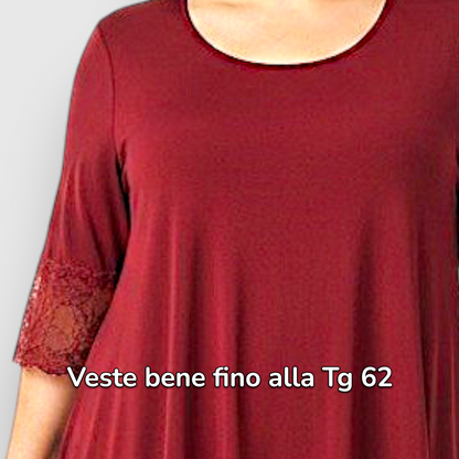 Maxi Maglia Rifinita in Pizzo Alda