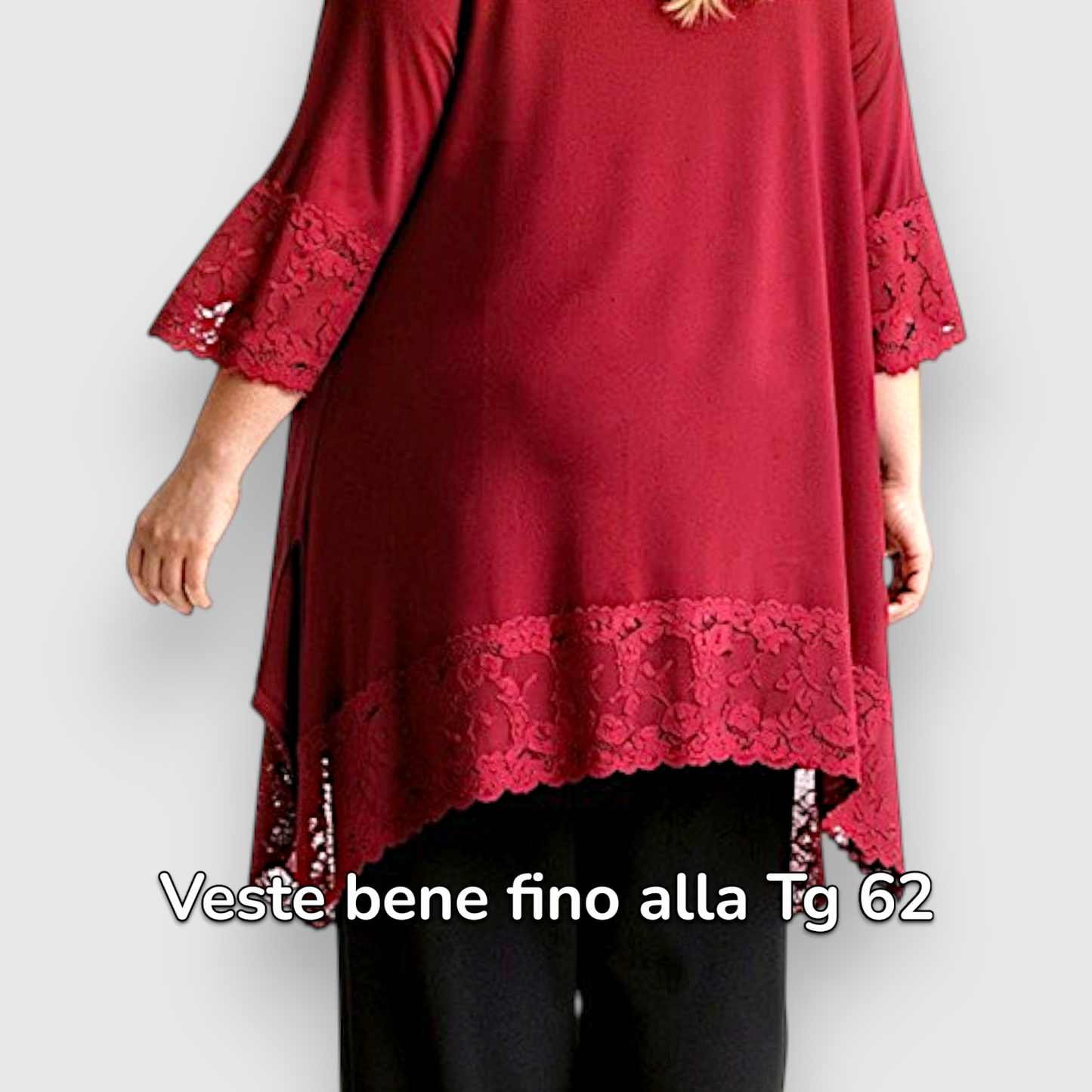 Maxi Maglia Rifinita in Pizzo Alda