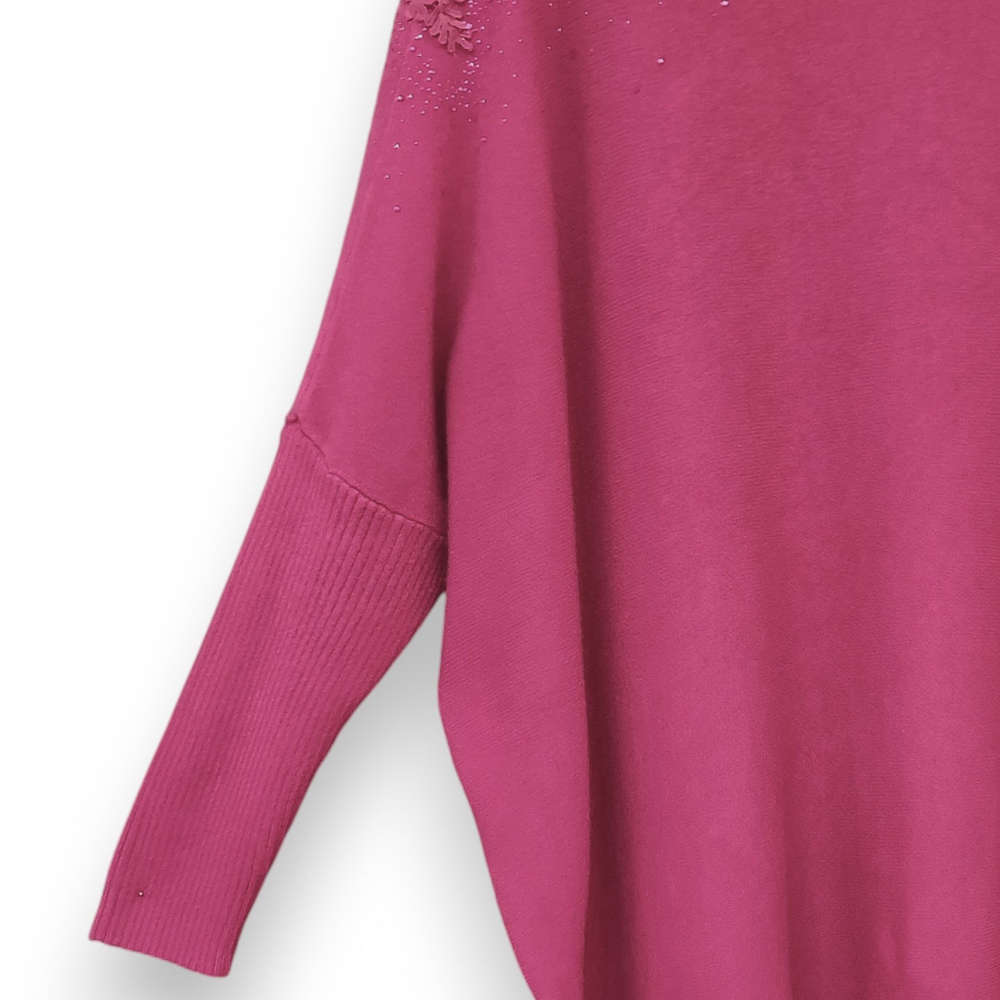 Maxi Maglia con Fiori e Strass Oris