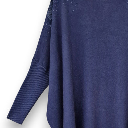 Maxi Maglia con Fiori e Strass Odette