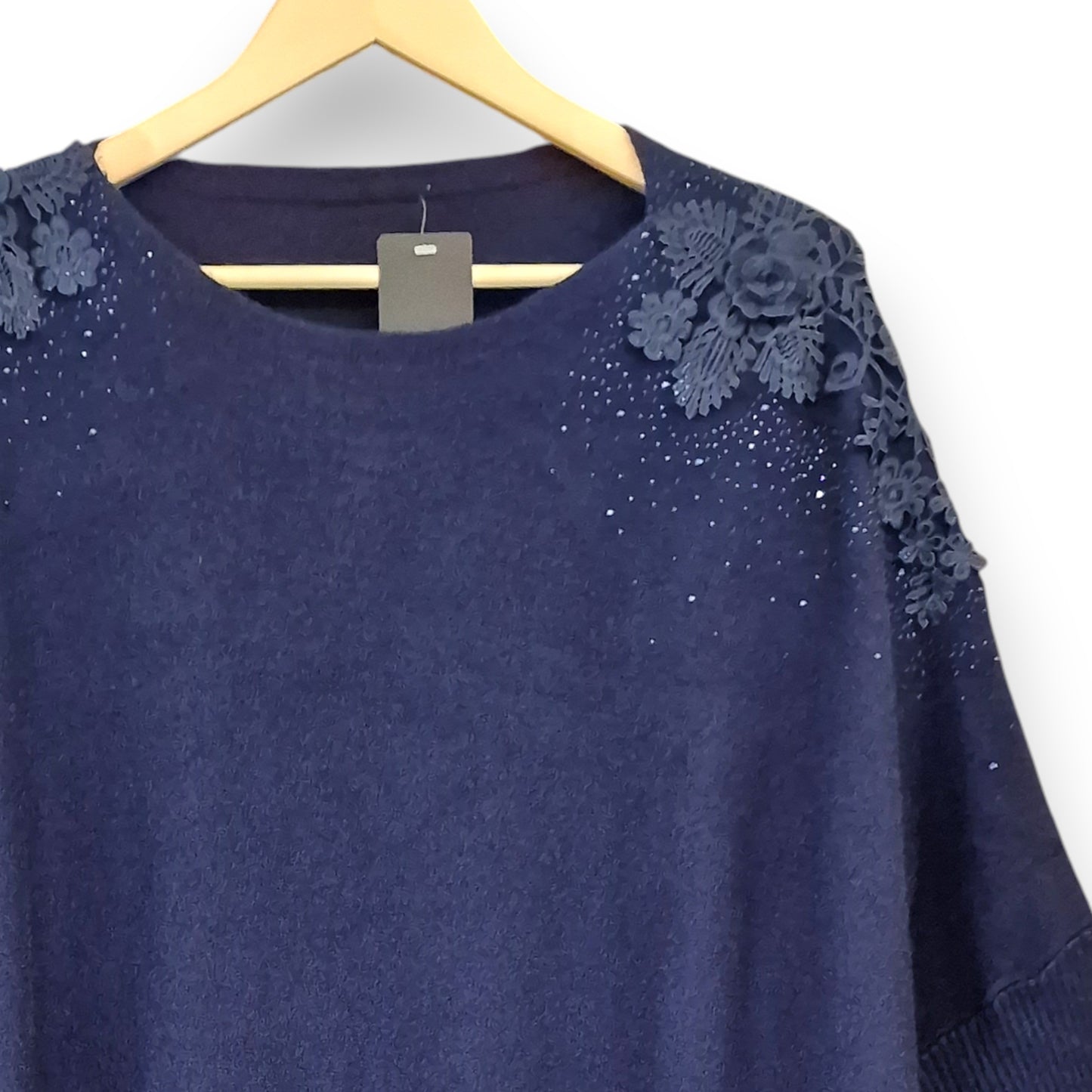 Maxi Maglia con Fiori e Strass Odette