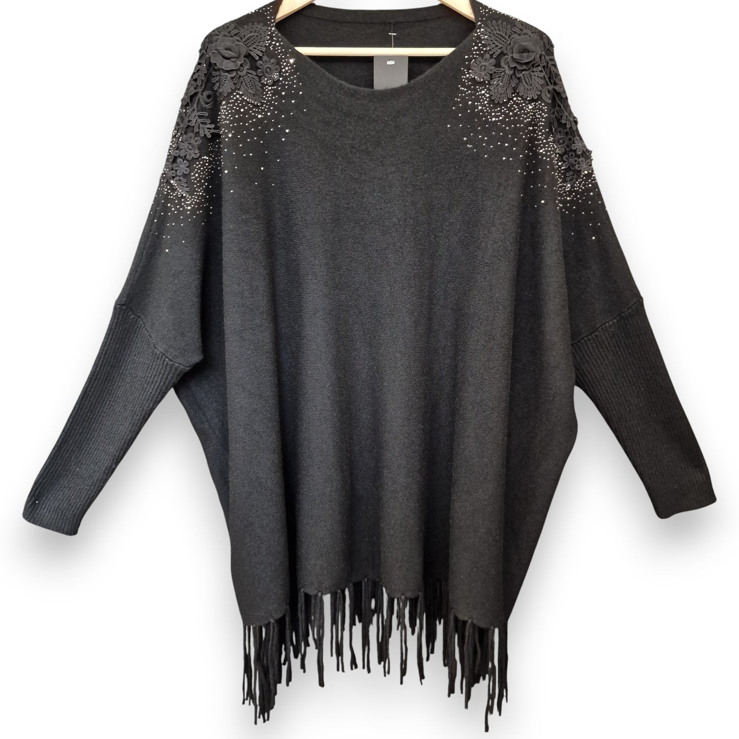 Maxi Maglia con Fiori e Strass Olly