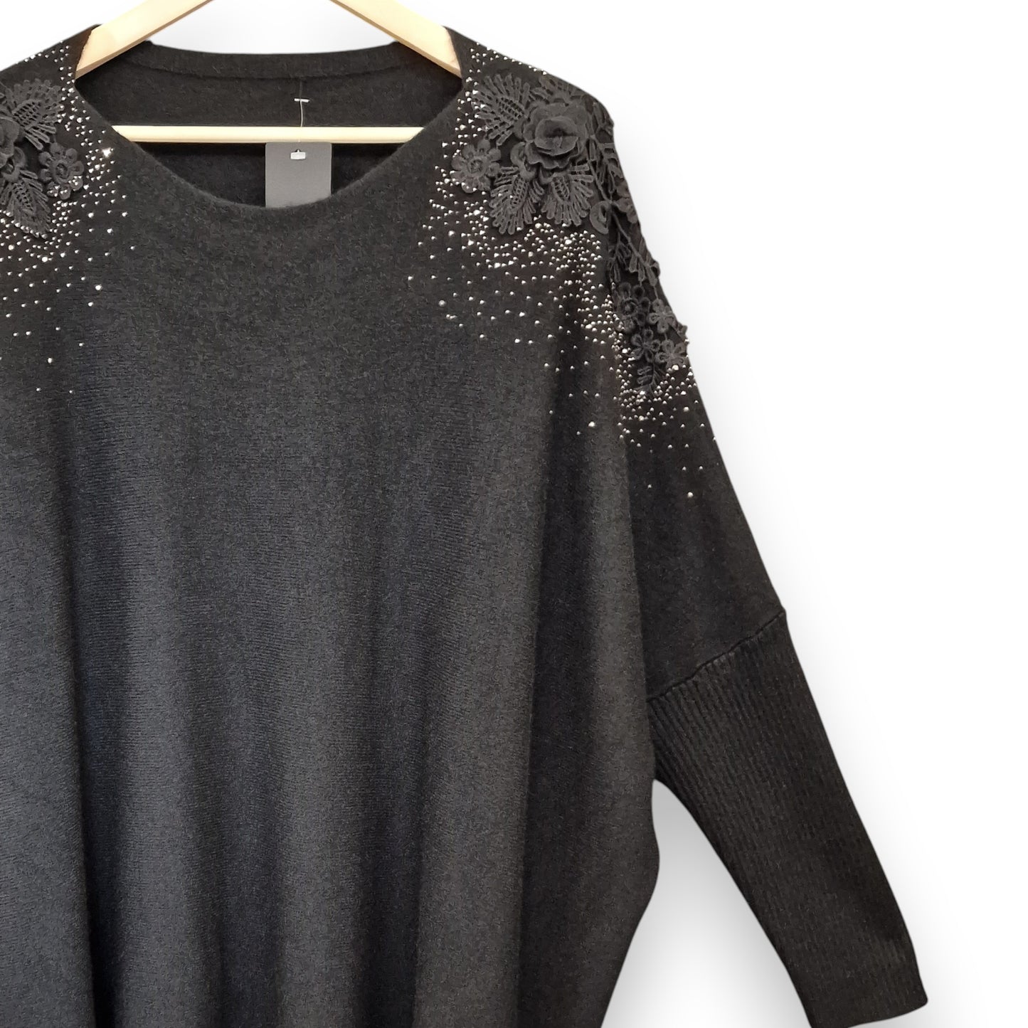 Maxi Maglia con Fiori e Strass Olly