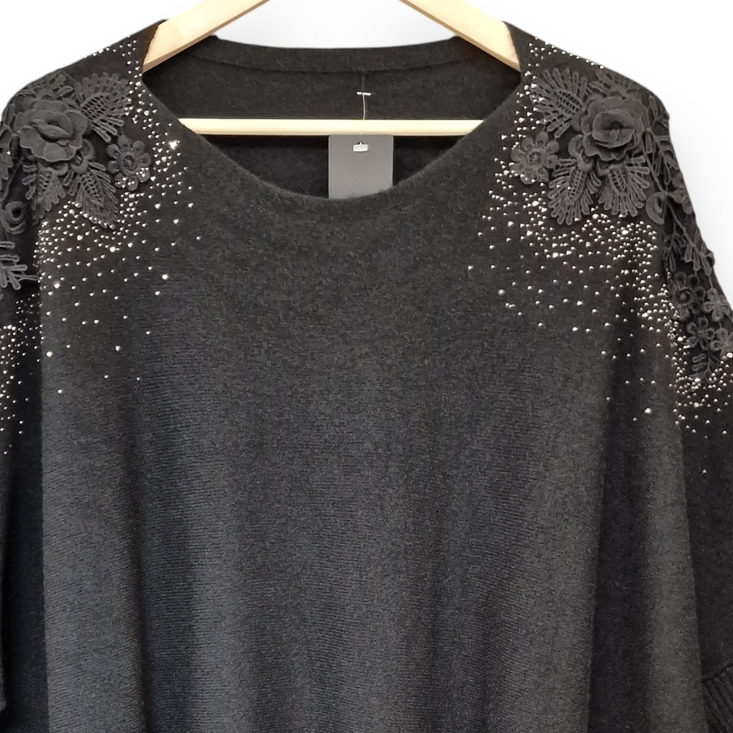Maxi Maglia con Fiori e Strass Olly