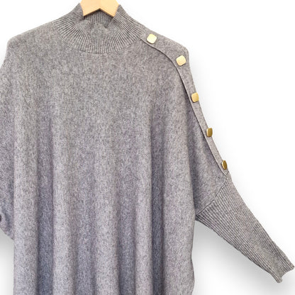 Maxi Maglia con Bottoni Dorati Ivonne