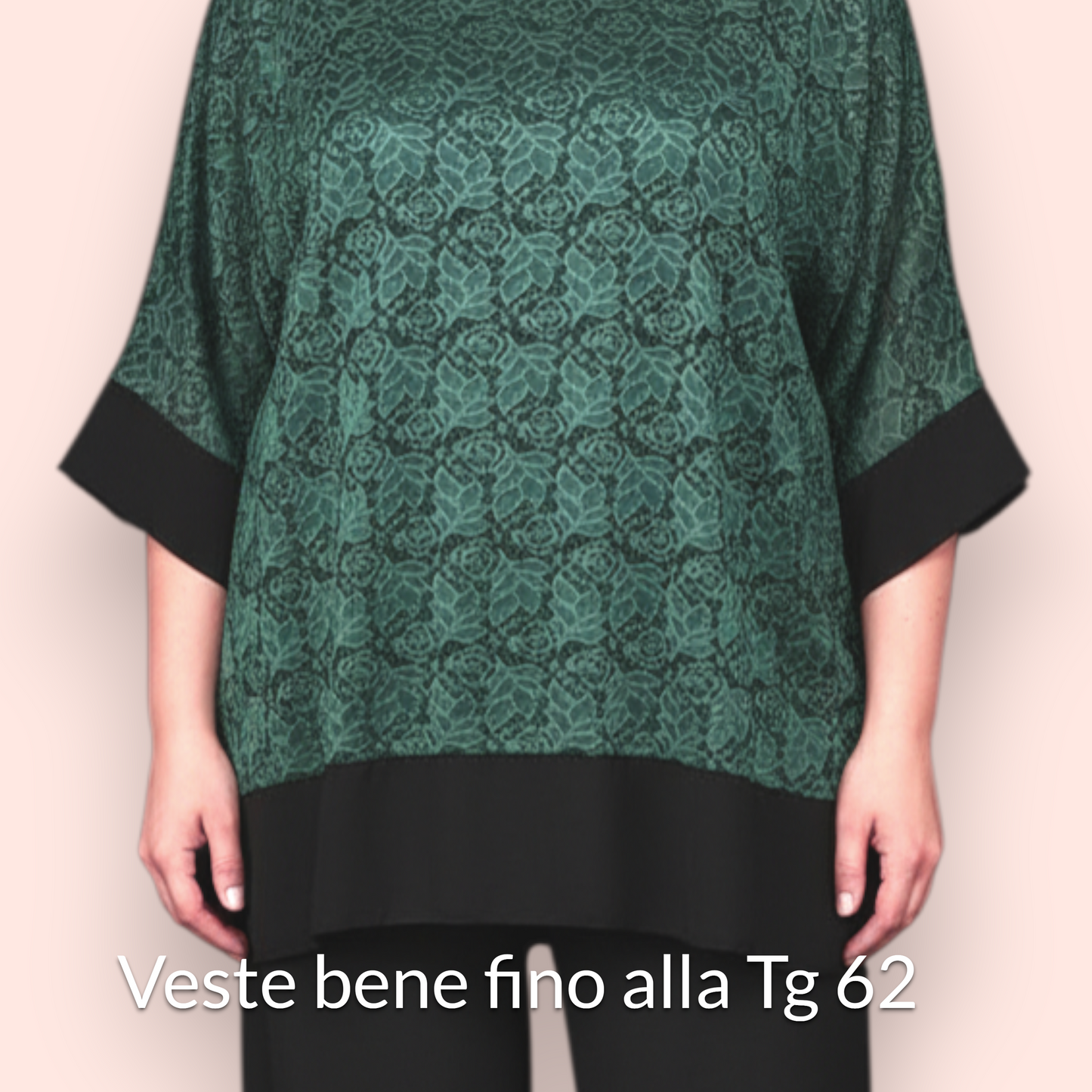 Completo Taglie Forti In Pizzo e Viscosa Edera