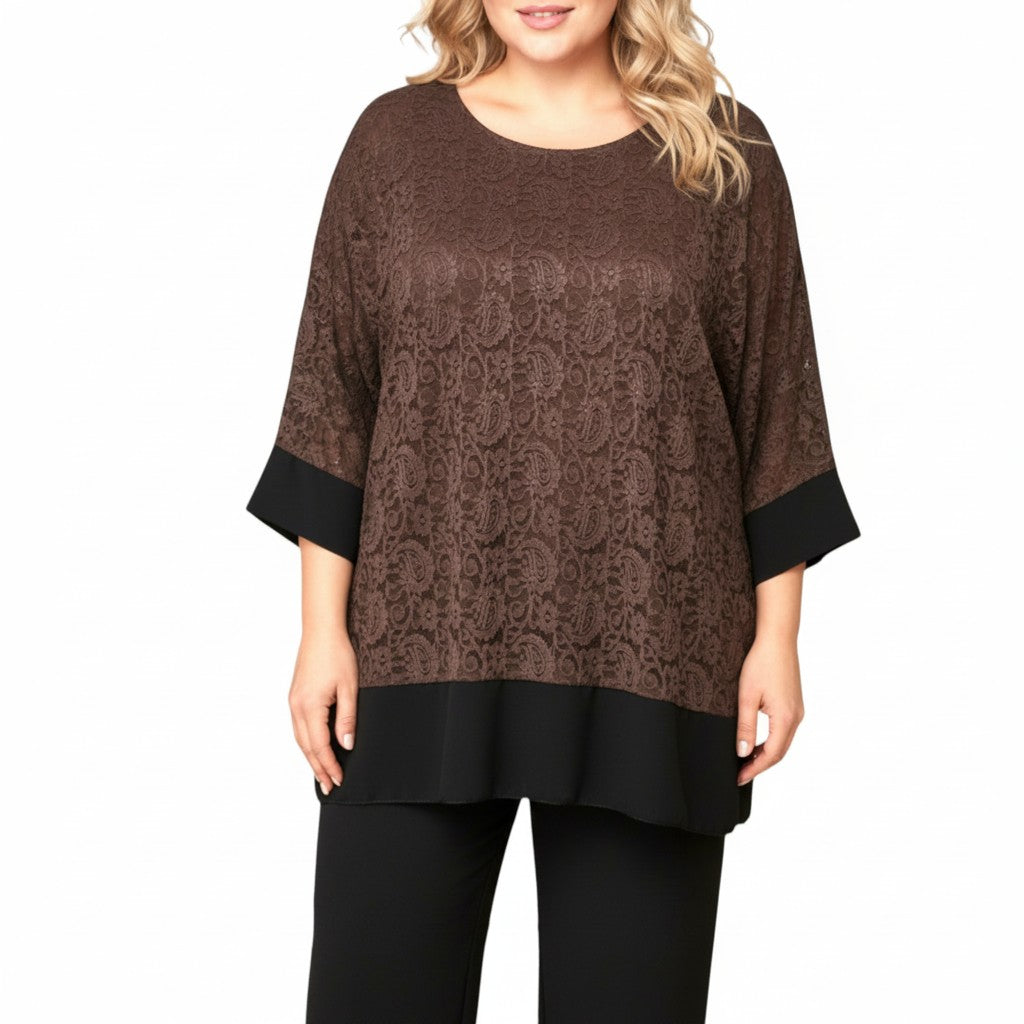 Maxi Maglia Doppia in Pizzo e Viscosa Allegra