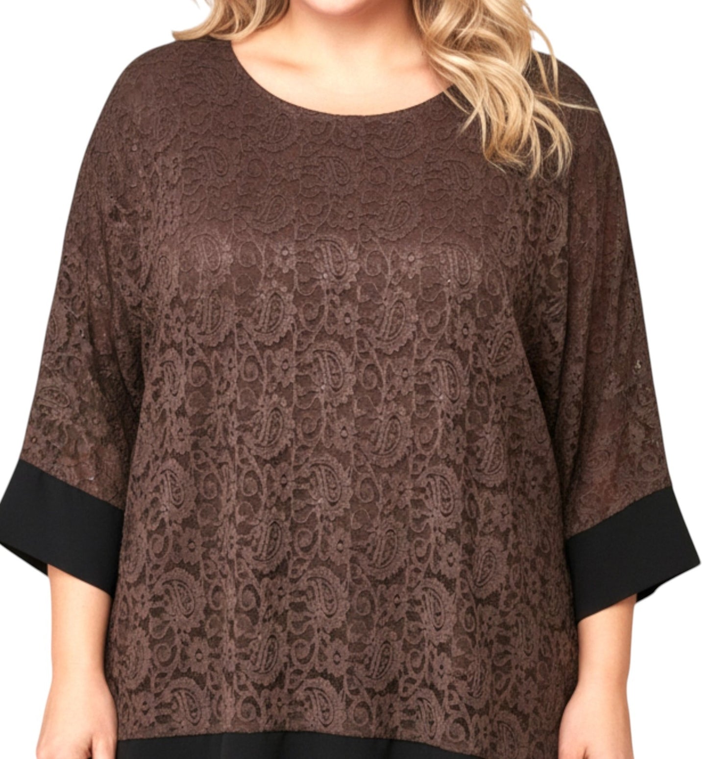 Maxi Maglia Doppia in Pizzo e Viscosa Allegra