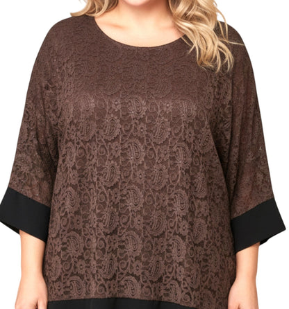 Maxi Maglia Doppia in Pizzo e Viscosa Allegra