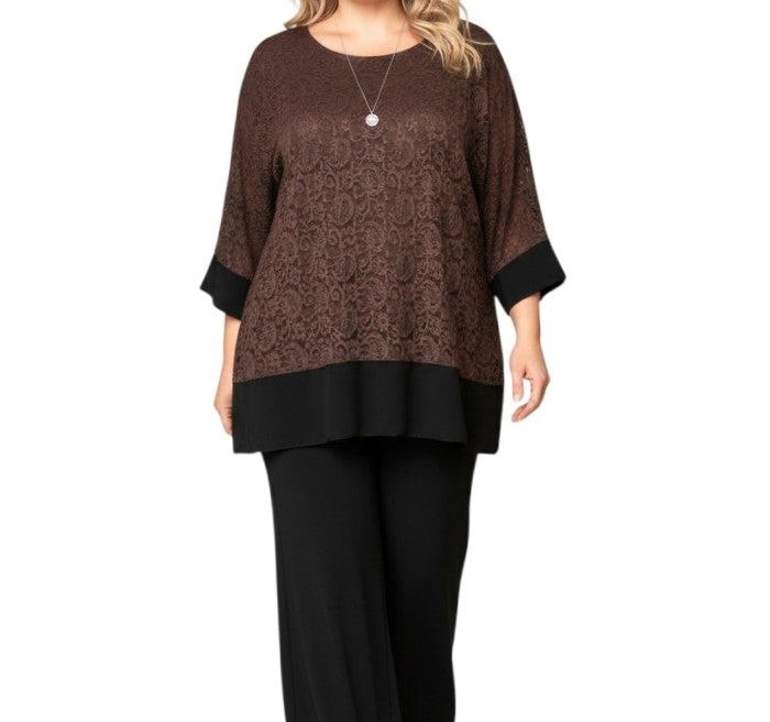 Maxi Maglia Doppia in Pizzo e Viscosa Allegra