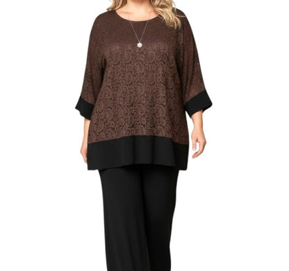 Maxi Maglia Doppia in Pizzo e Viscosa Allegra