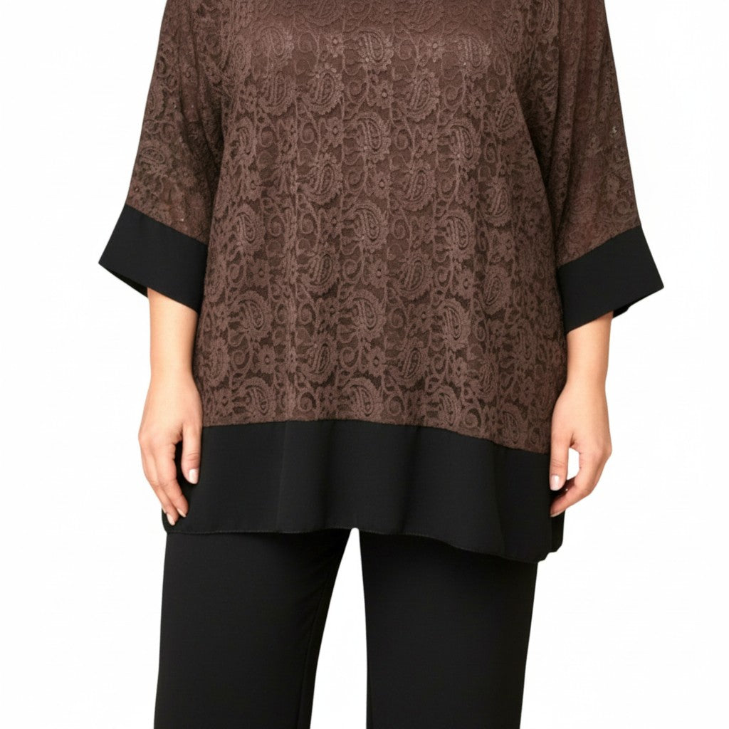 Maxi Maglia Doppia in Pizzo e Viscosa Allegra