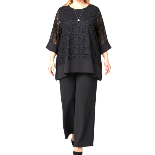 Maxi Maglia Doppia in Pizzo e Viscosa Adele