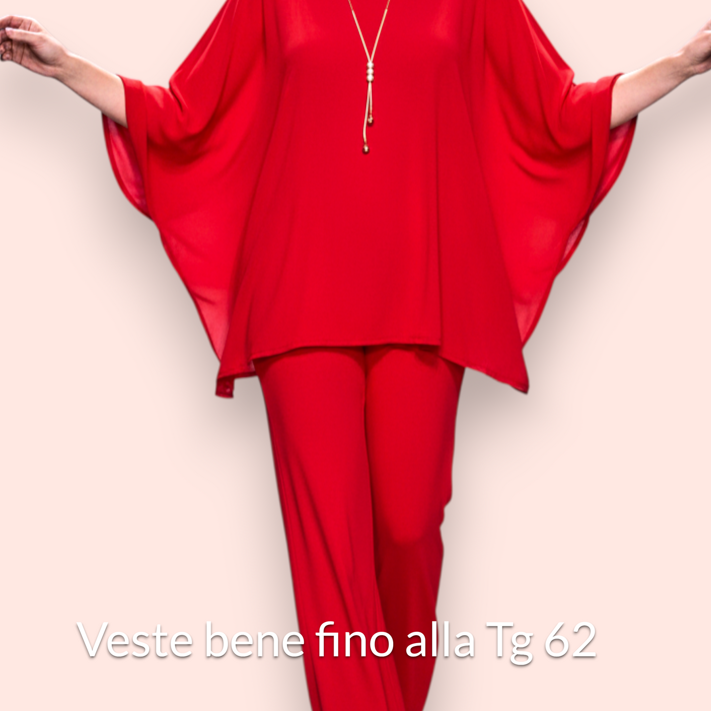 Maxi Maglia in Crepe Con Collana Maggy