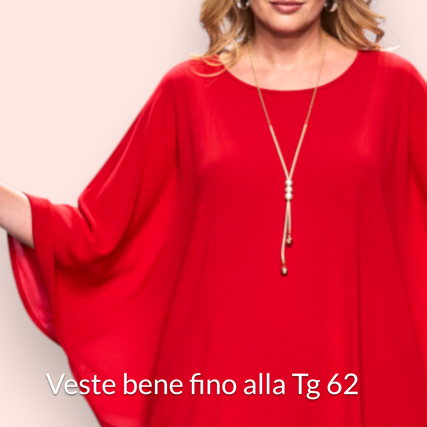 Maxi Maglia in Crepe Con Collana Maggy