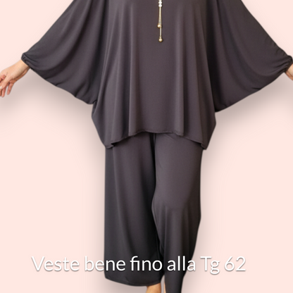 Maxi Maglia in Crepe Con Collana Milly