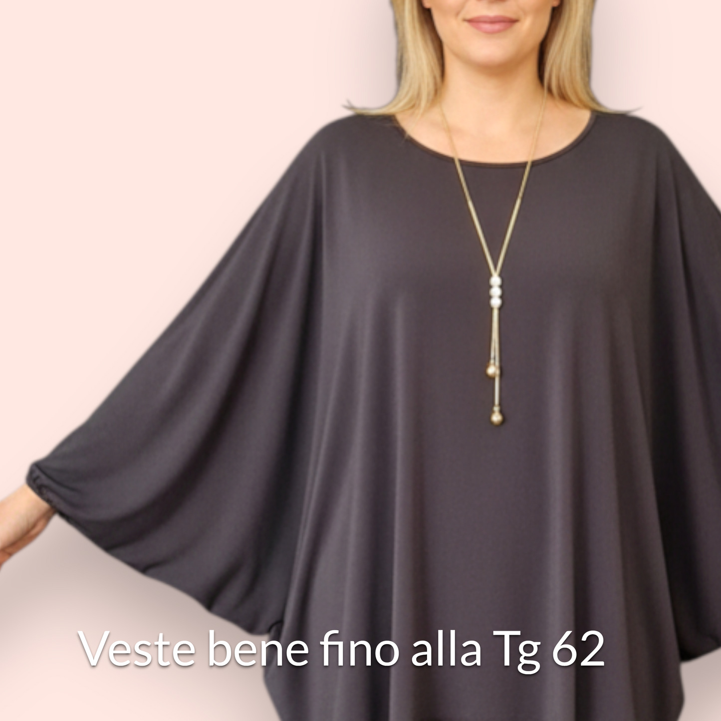 Maxi Maglia in Crepe Con Collana Milly