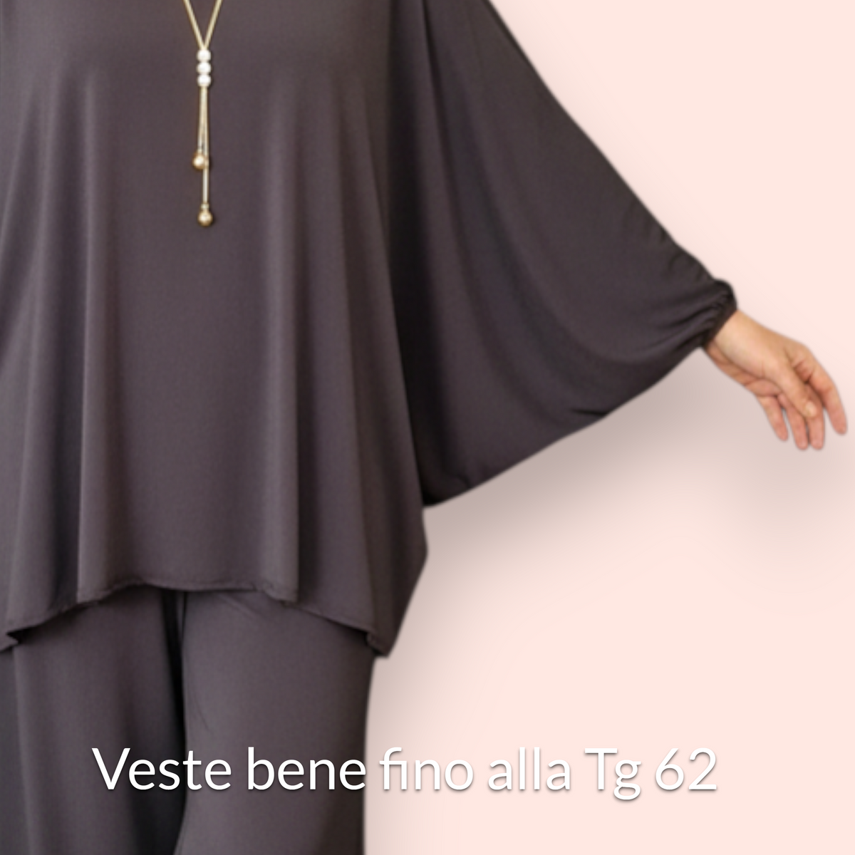 Maxi Maglia in Crepe Con Collana Milly
