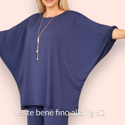 Maxi Maglia in Crepe Con Collana Molly