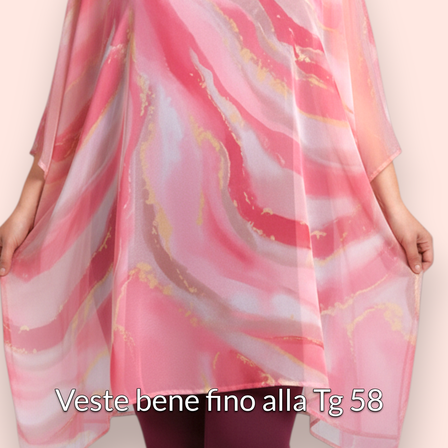 Maxi Maglia Doppia in Tulle e Viscosa Divina