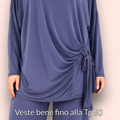 Maxi Completo in Crepe di Misto Viscosa Graziella