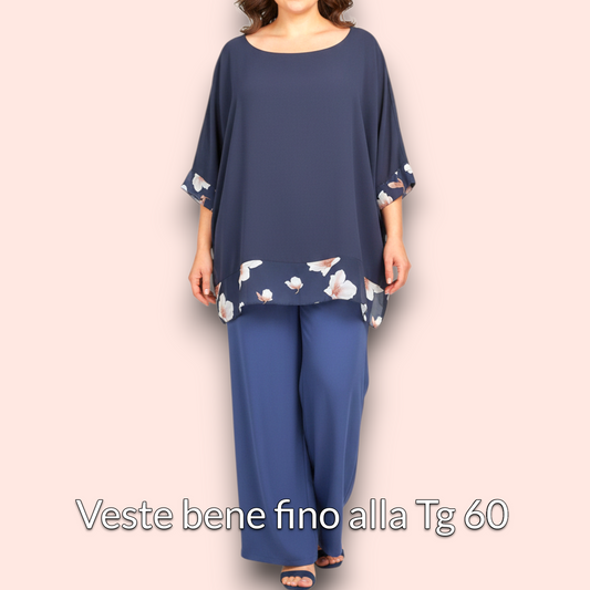 Maxi Maglia Doppia in Georgette e Viscosa Claudia