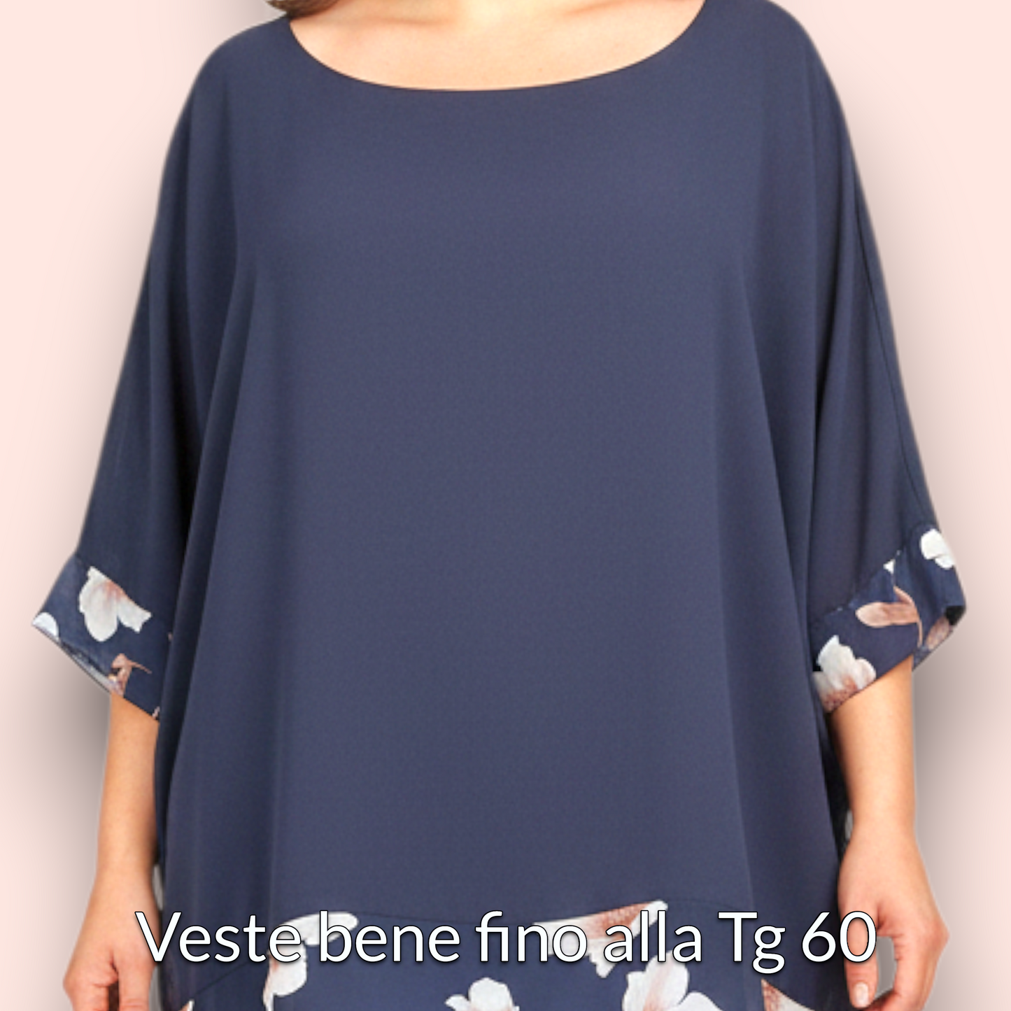 Maxi Maglia Doppia in Georgette e Viscosa Claudia