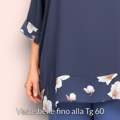 Maxi Maglia Doppia in Georgette e Viscosa Claudia