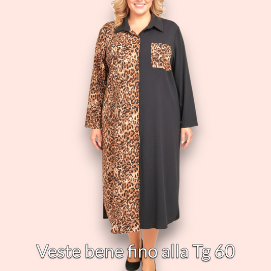 Maxi Scamiciata Taglie Forti Elide