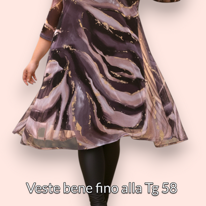 Maxi Maglia Doppia in Tulle e Viscosa Doria