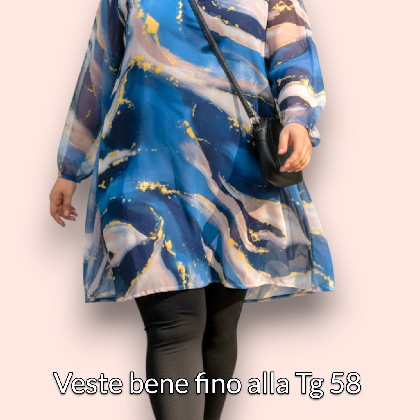 Maxi Maglia Doppia in Tulle e Viscosa Duse