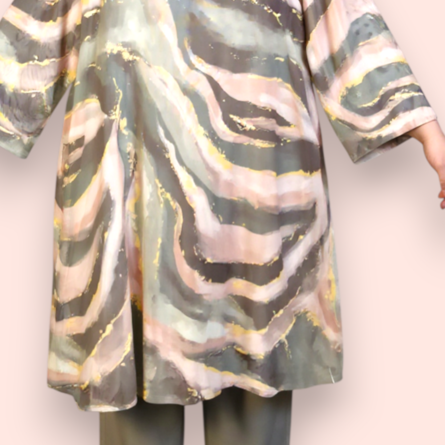 Maxi Maglia Doppia in Tulle e Viscosa Demi