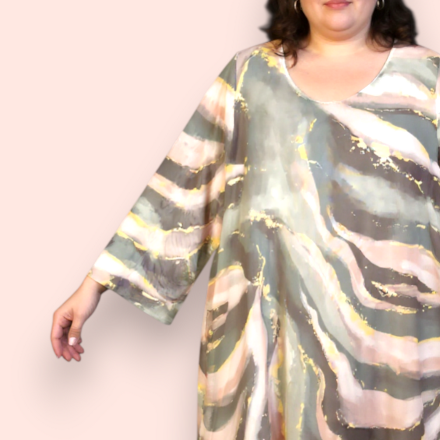 Maxi Maglia Doppia in Tulle e Viscosa Demi