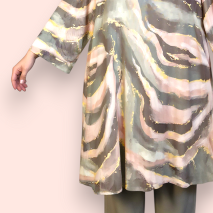 Maxi Maglia Doppia in Tulle e Viscosa Demi